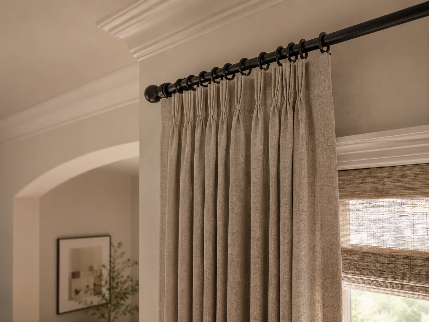 Tailored drapery detail
